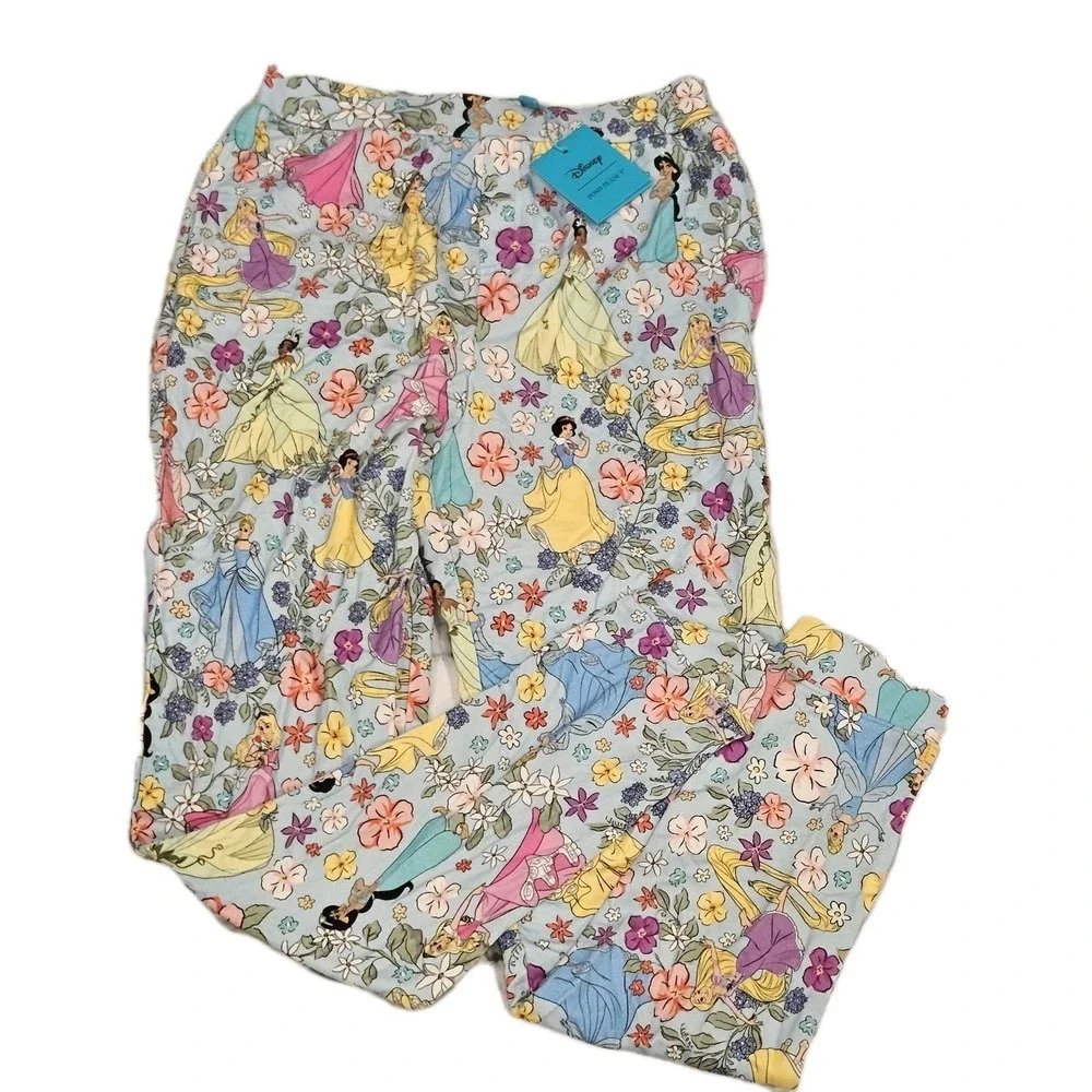 Posh Peanut Disney Princess Girls Bamboo Pants OG Blue‎ Size 10/12 NWT